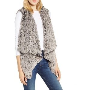 WIT & WISDOM Cascade Faux Fur Vest L